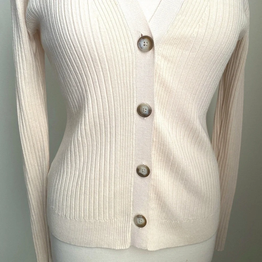 Loft Long Sleeve V-neck Cardigan Size M - Picture 3 of 9